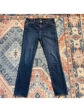 Lauren Ralph Lauren Womens Premier Straight Jeans Size 10 Dark Wash Denim